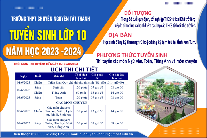 KẾ HOẠCH TUYỂN SINH CÁC CẤP HỌC MẦM NON, PHỔ THÔNG NĂM HỌC 2023-2024